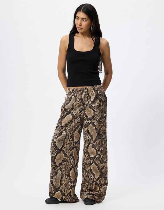 adidas Originals - Satin Snake Print Wide Leg Track Pants - ICONIC EXCLUSIVE