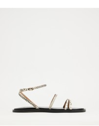 AERE - Ankle Wrap Leather Sandals