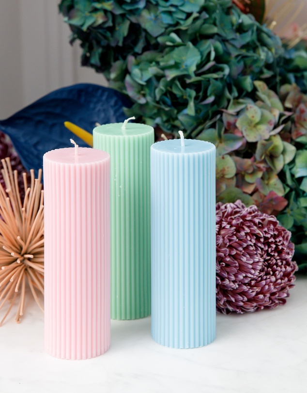 XRJ Celebrations - Pillar Pastel Green Candle