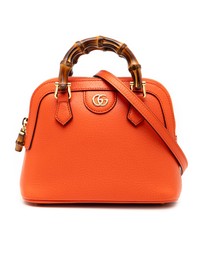 Pre-Loved by Azura Reborn - Pre-Loved Mini Dollar Calfskin Bamboo Diana Dome Satchel