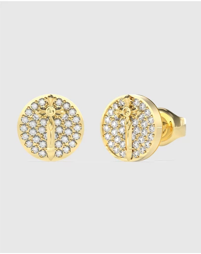 GUESS - Gold-Tone Rebel Knight Stud Earring