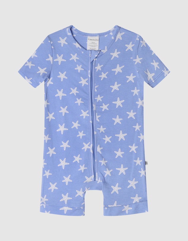 Kynd Baby - Essential Short Sleeve Onesie in Star Fish Blue