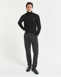 Gant - Slim Fit Cotton Herringbone Pants