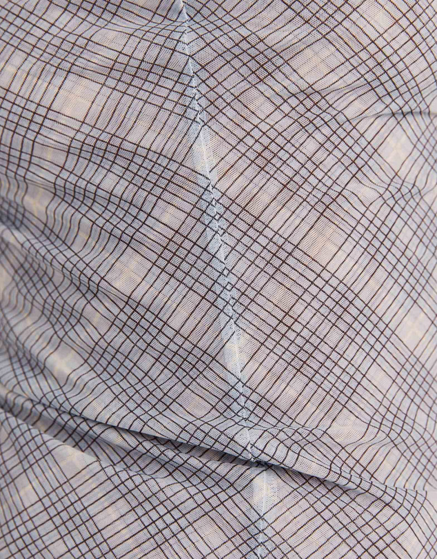 SABA - Astrid Check Mesh Long Sleeve Top