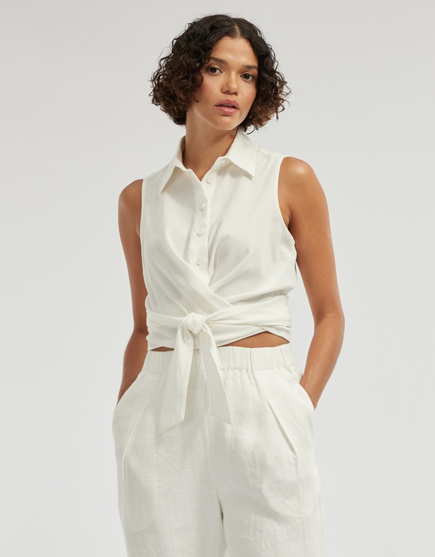 Amelius - Naomi Wrap Crop Shirt