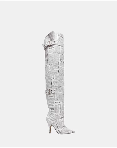 Steve Madden - Baddie White/Black Boots
