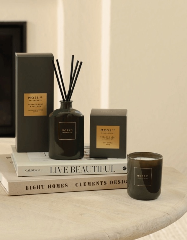 Moss St Fragrances - Tobacco Leaf & Saffron Soy Candle 300g