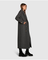 Belle & Bloom - Command Wool Blend Double Breast Maxi Coat