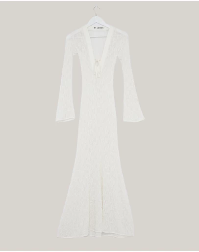 Revibe - Repaired BY JOHNNY. Eliana Tie Sheer Ankle Dress - AU 6
