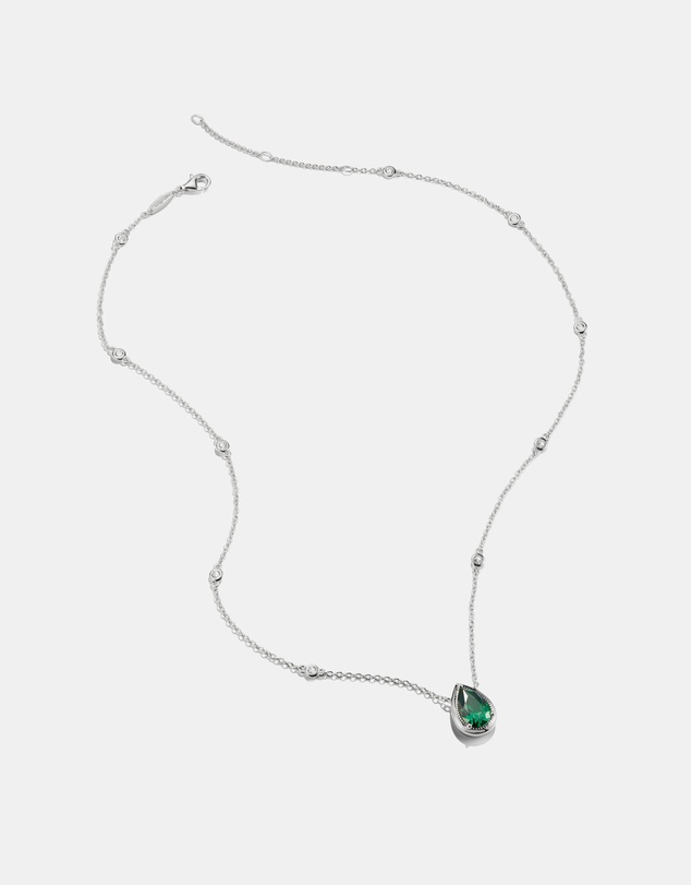 THOMAS SABO - THOMAS SABO Necklace with Green Teardrop Stone Silver