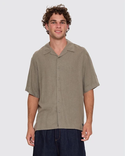 Thrills - Hemp Minimal Thrills Cropped Bowling Shirt