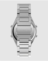 TIMEX - Q Timex® Q80 Continental 39mm Stainless Steel Bracelet Watch