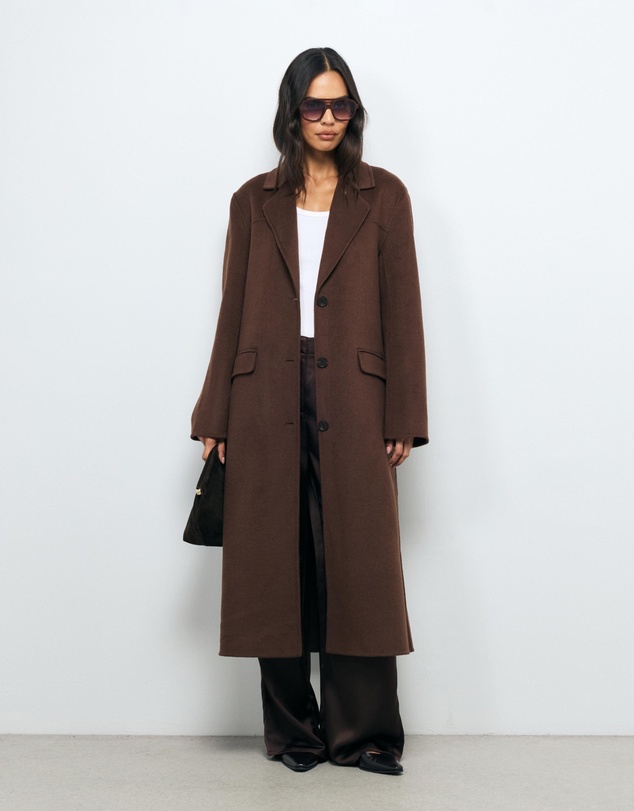 Revibe - Repaired AERE Orla Double Faced Wool Coat - AU 6