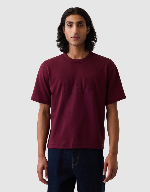 GAP - SS Relaxed Heavy Cropped Logo T-Shirt