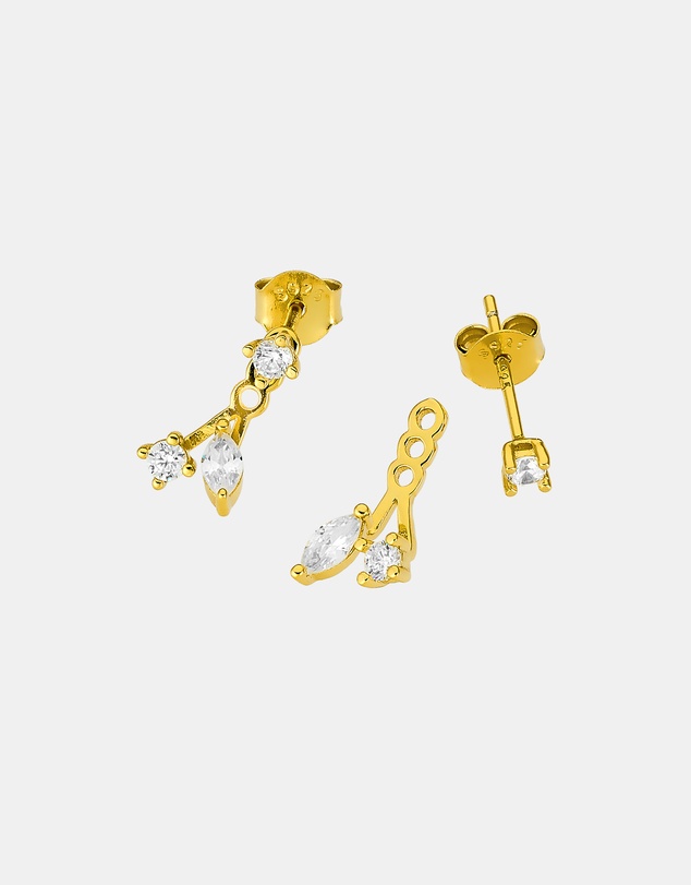 Zoe Olivia - 14K Gold Vermeil Cubic Zirconia Ear Jacket