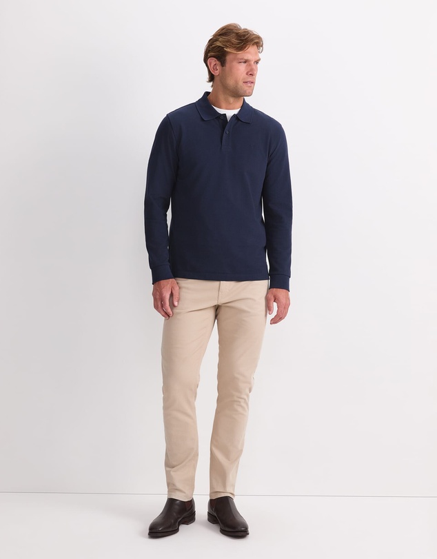 Sportscraft - Long Sleeve Sc Pique Polo