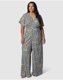 Something 4 Olivia - Zoe Linen Printed Jumpsuit