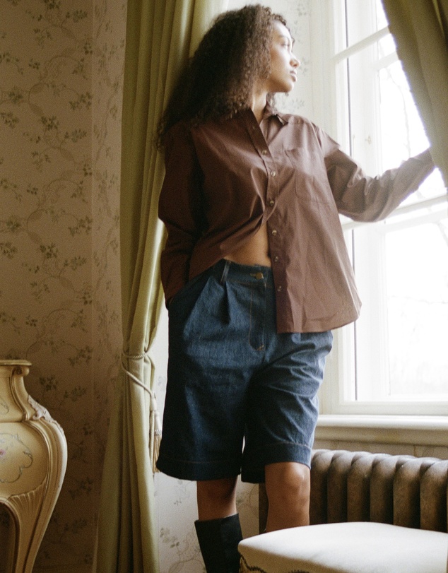 CAMIXA - Bermuda Linen Denim Shorts Jorts