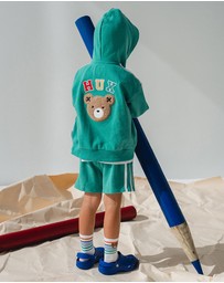 Huxbaby - Heritage Green Sports Zip Through - Babies-Kids