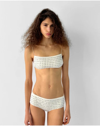 Ziah - Low Waist Studded Swim Shorts