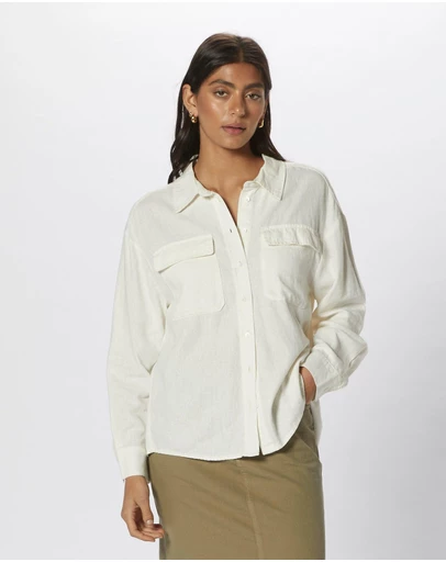 ONLY - Caro Linen Pocket Shirt