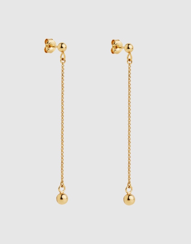 Najo - Sunbeam Yellow Gold Stud Drop Earrings