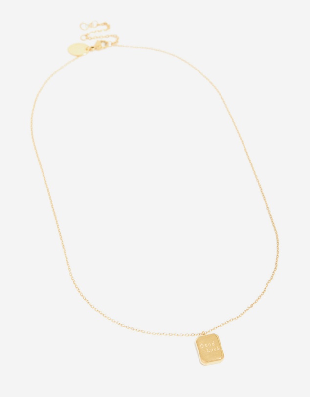 Lovisa - Waterproof Gold Plated Stainless Steel Good Luck Pendant Necklace