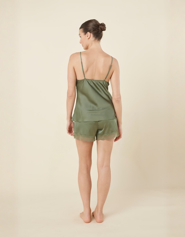 Gingerlilly - Heather Silky Satin Cami and Short Set