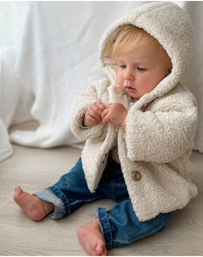 Purebaby - Shearling Padded Jacket -Kids-Babies