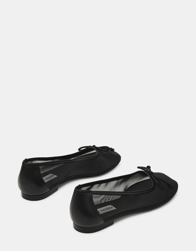 Steve Madden - Flaire Black Mesh Flats