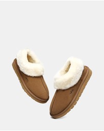 EVERAU - Australian Shepherd Ugg Homey Slipper Cow Leather Upper House Shoes