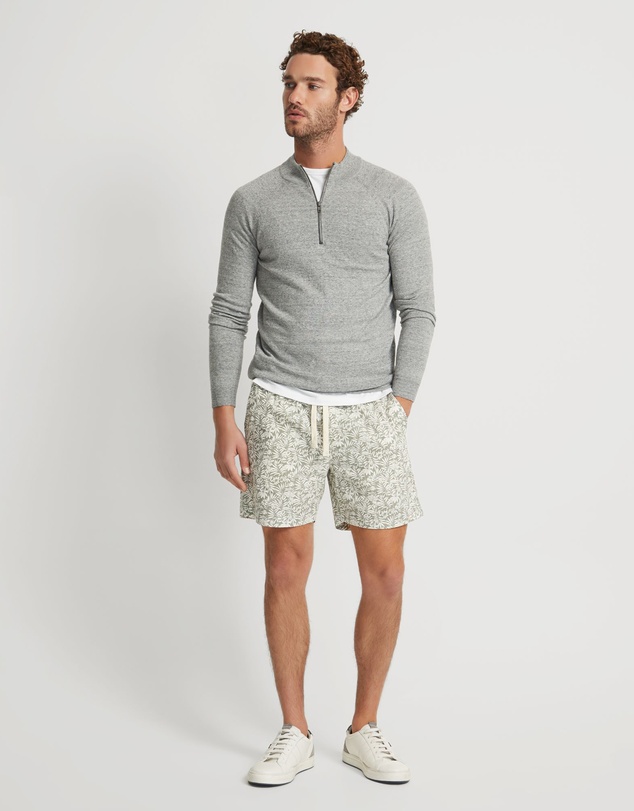 Oxford - Toby Linen Cotton Printed Shorts