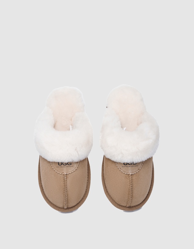 EVERAU - Australian Shepherd Ugg Waffle Slipper Sheepskin Upper House Shoes