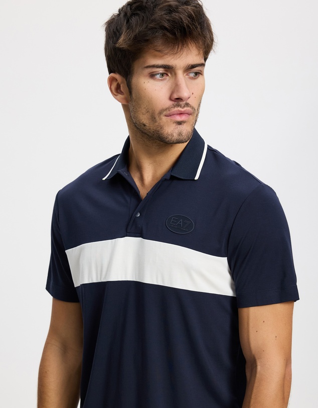 Emporio Armani EA7 - Train Golf Colour Block Stripe Polo