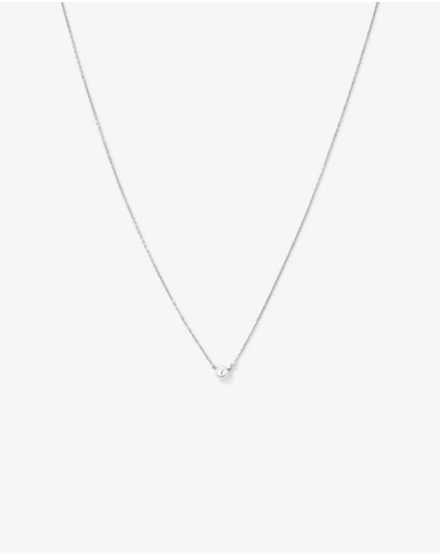 Michael Hill - 5mm Cultured Freshwater Pearl and Diamond Necklace in Sterling Silver