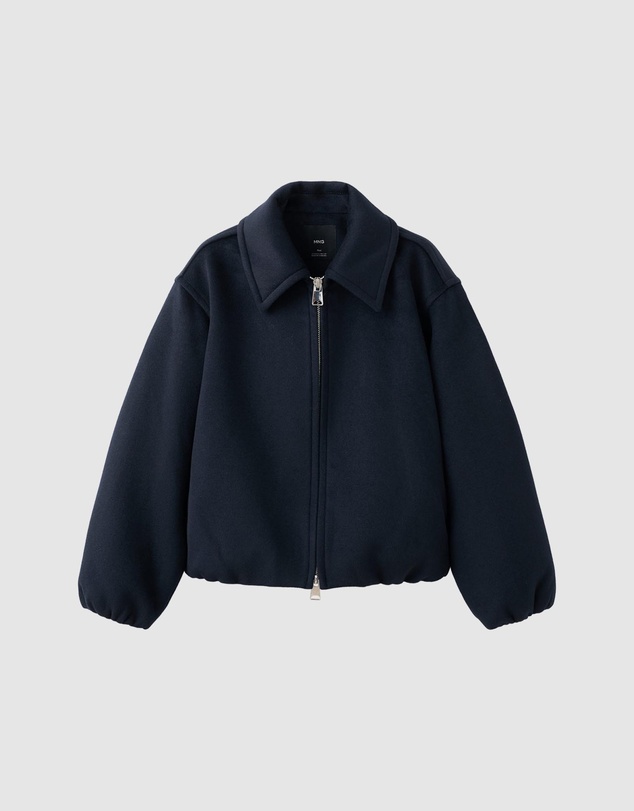 M.N.G - Wool Jacket With Shirt Collar