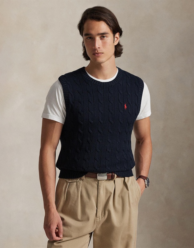 Polo Ralph Lauren - Cable-Knit Cotton Sweater Vest
