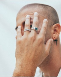 Haze & Glory - ICONIC EXCLUSIVE - Ring Chrysocolla Gemstone in 925 Sterling Silver