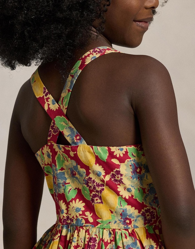 Polo Ralph Lauren - Lemon Floral Slub Cotton Dress - Kids