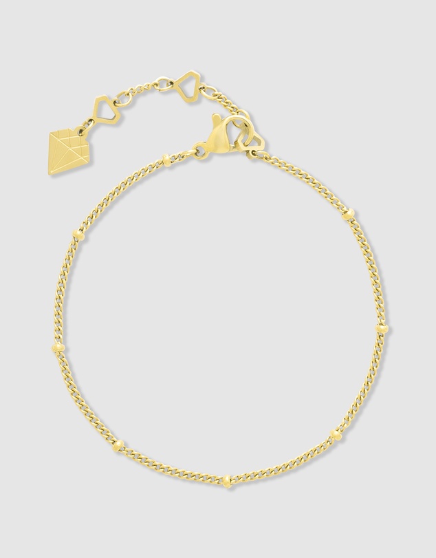 Wanderlust + Co - Beaded Gold Essential Chain Bracelet