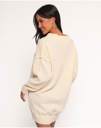 Petal & Pup - Sancia Knit Mini Dress - Cream