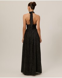 Tussah - Kelly Halter Polka Dot Maxi Dress