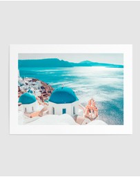 Olive et Oriel - Santorini Sunrise Art Print