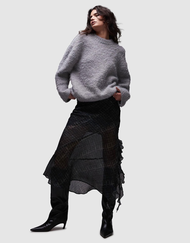 TOPSHOP - Knitted Chunky Crew Neck Cardigan
