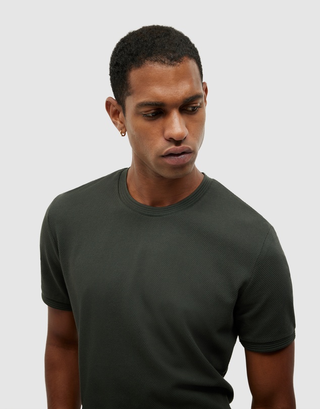Politix - Slim Fit Jacquard Texture Tee