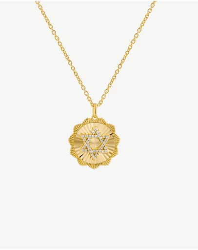 Zahar - Star of David Disc Necklace