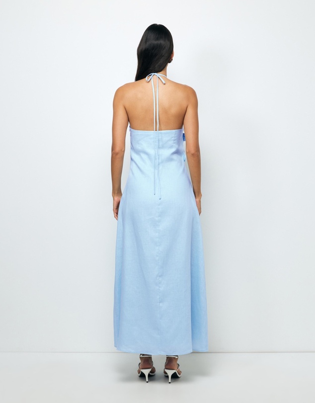 Revibe - Repaired AERE Tiera Halter Maxi Dress - AU 10