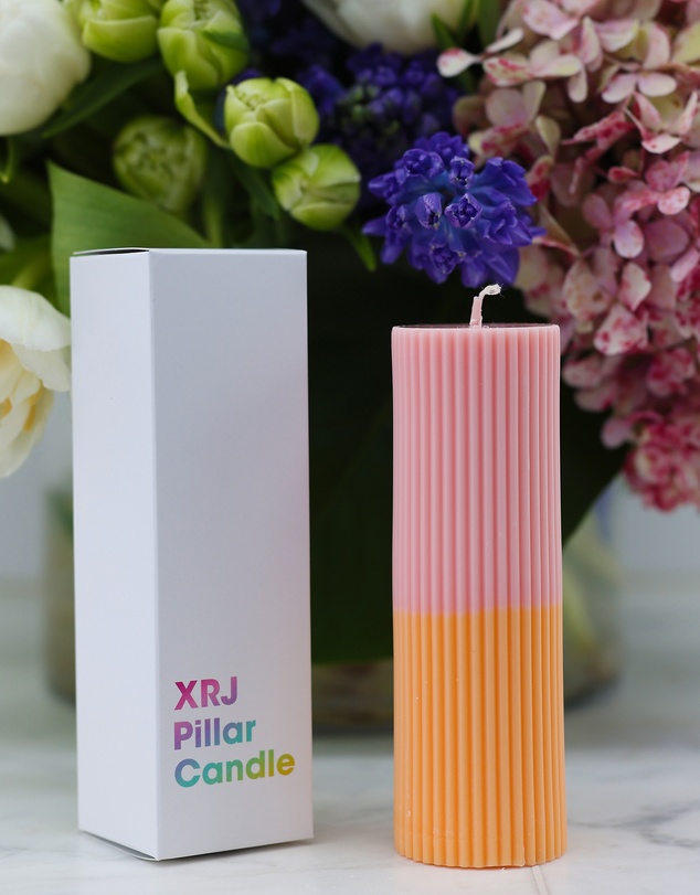 XRJ Celebrations - Pillar Two-Tone Sunset Candle