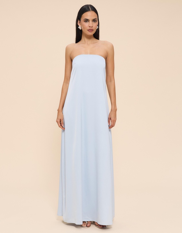 CHANCERY - Olivia Strapless Satin Maxi Dress