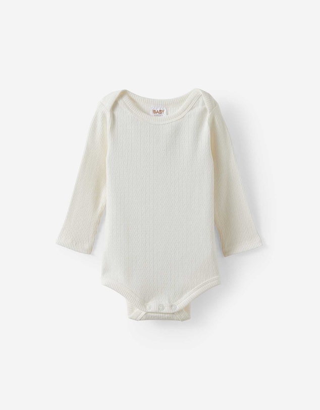Cotton On Kids - Organic Pointelle Long Sleeve Bubbysuit